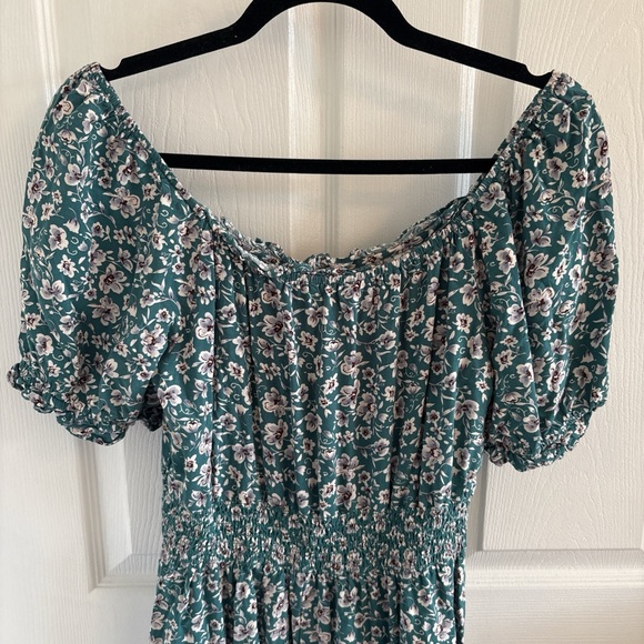 Luxology Teal Floral Dress - Picture 8 of 8